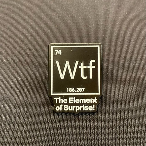 no brand Jewelry - Enamel Pin/Magnet smashes up science and slang 3FER